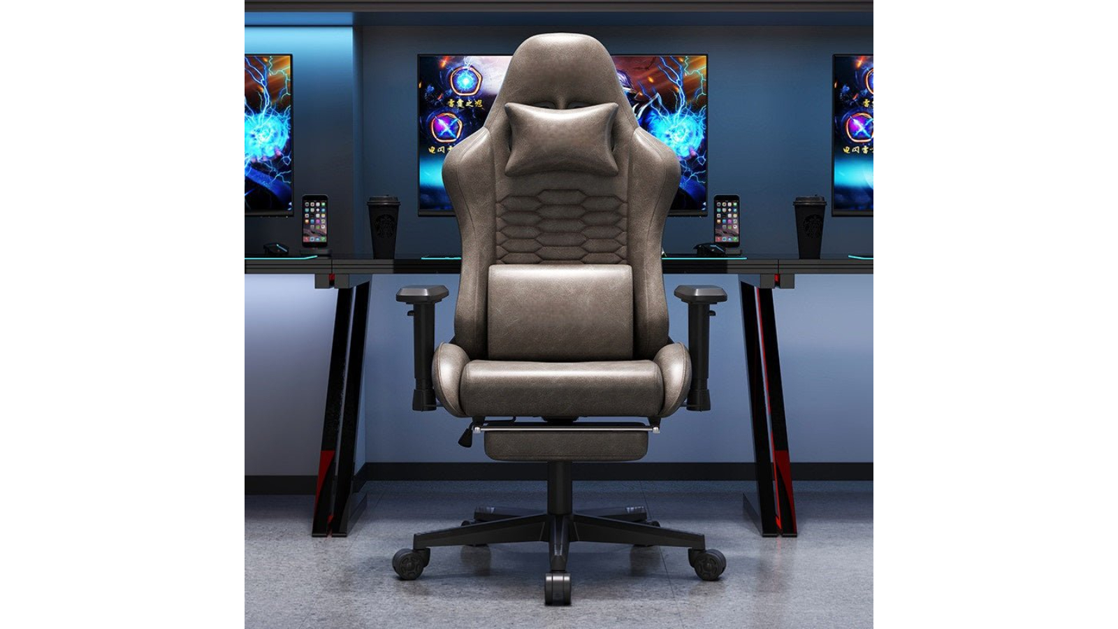 【送料無料】rétro Office Chair / ３色 Modern Retro Brown Tufted Leather Metal Office Desk Chair With