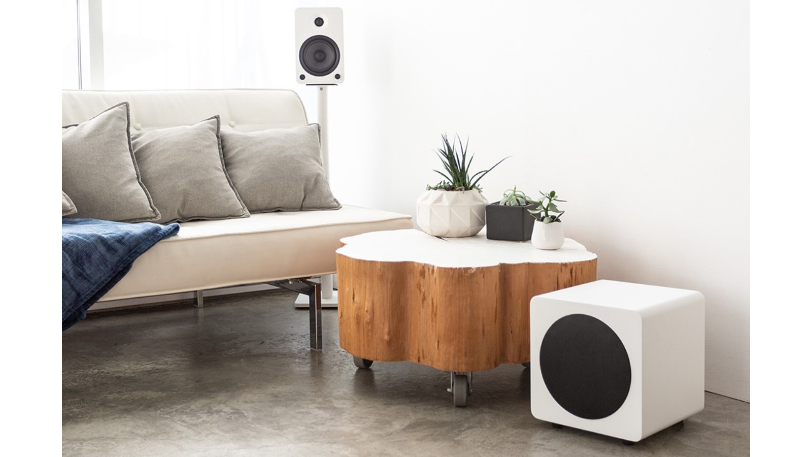 Kanto SUB8VMW 8-inch Sealed Powered Subwoofer MATTE WHITE Canada : EFLC.ca (SUB8VMW