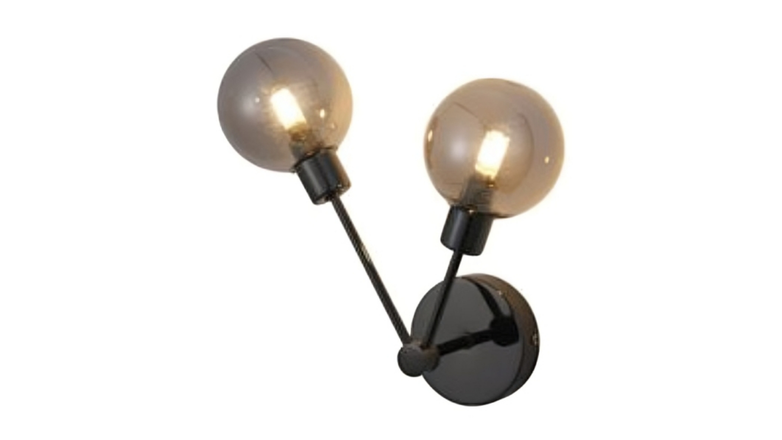 Luminea Sue Modern Elegant Wall Light Lamp - Black Chrome