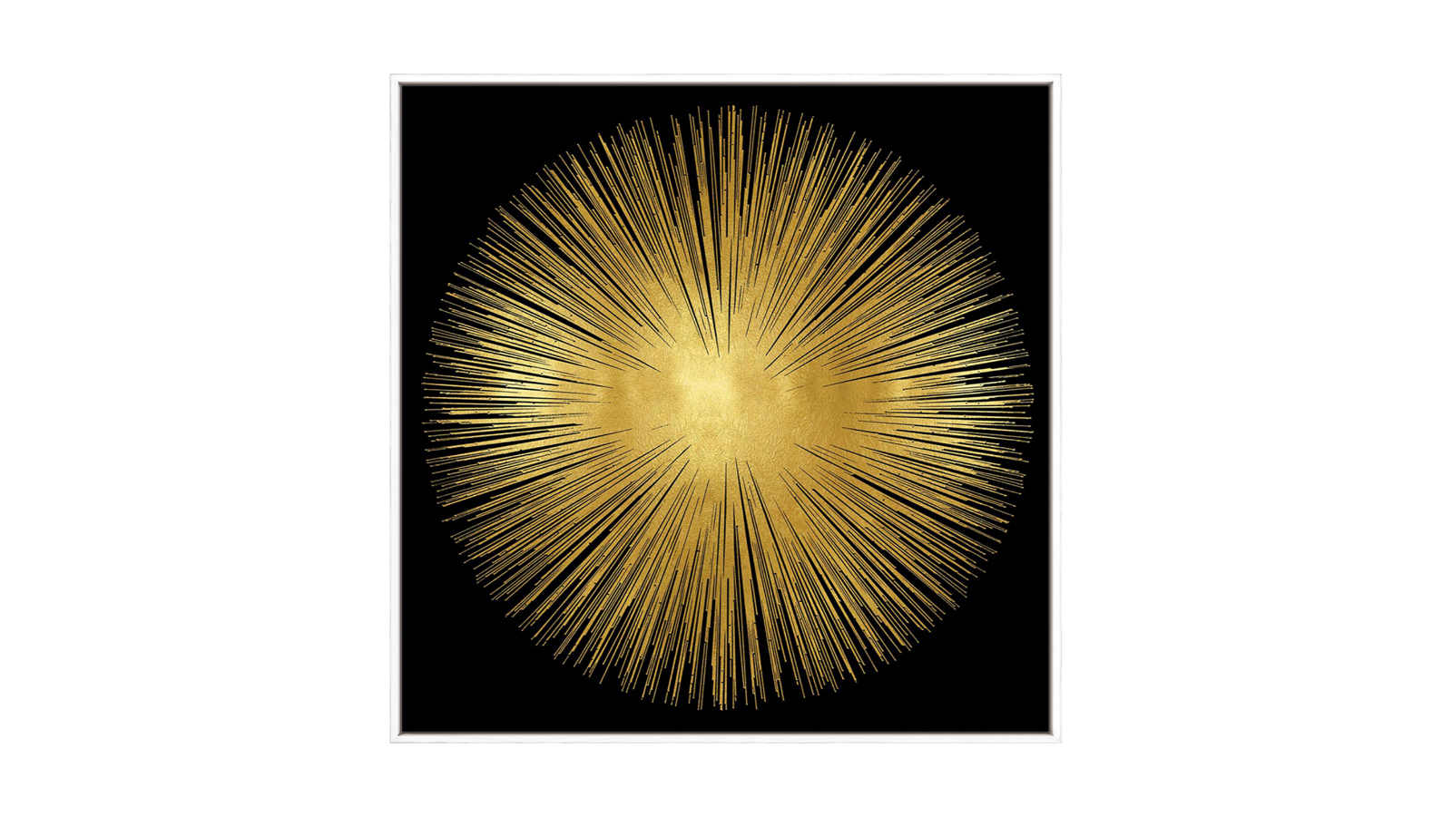La Grolla Sunburst on Black I White Gallery Wall Art - 103 x 103cm