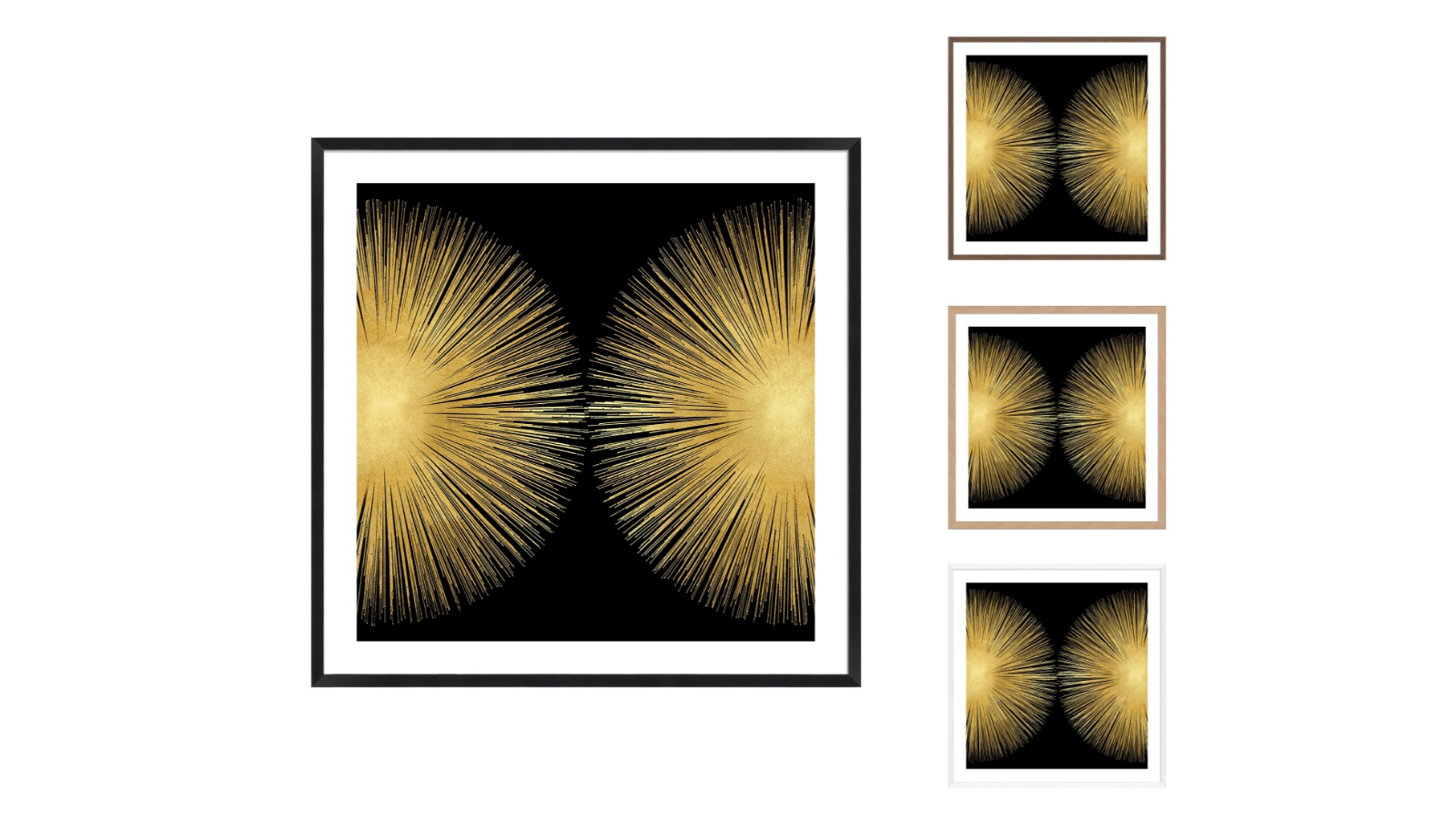 La Grolla Sunburst on Black II Frame Wall Art