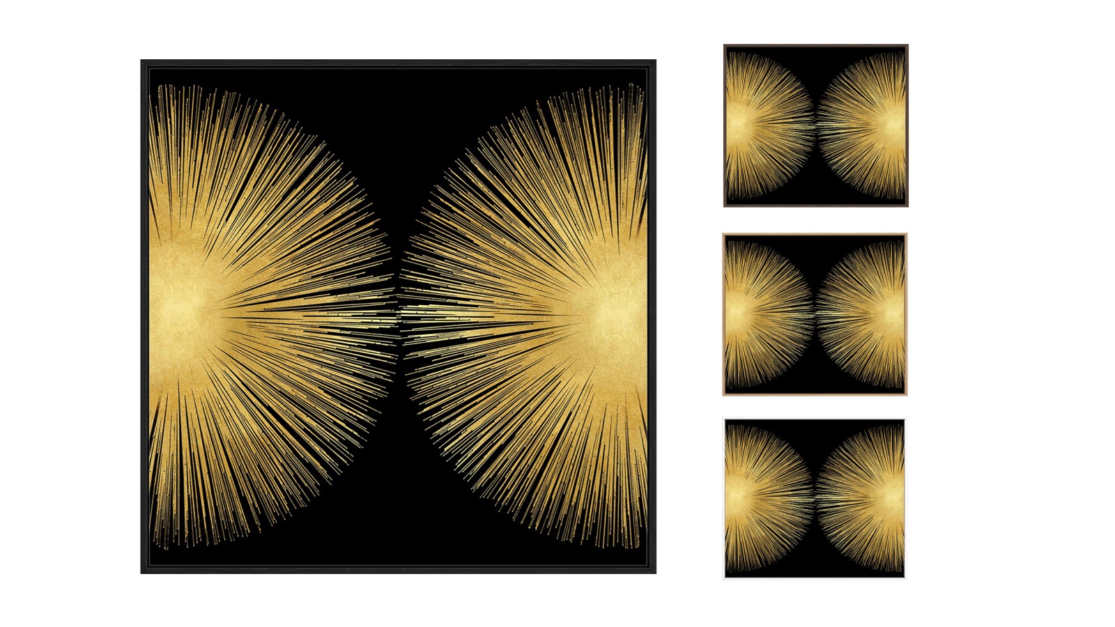 La Grolla Sunburst on Black II Gallery Wall Art
