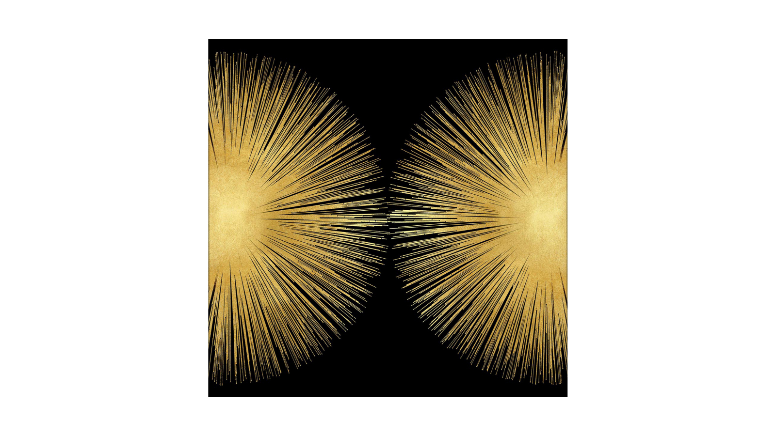 La Grolla Sunburst on Black II Unframed Canvas Wall Art - 100 x 100cm