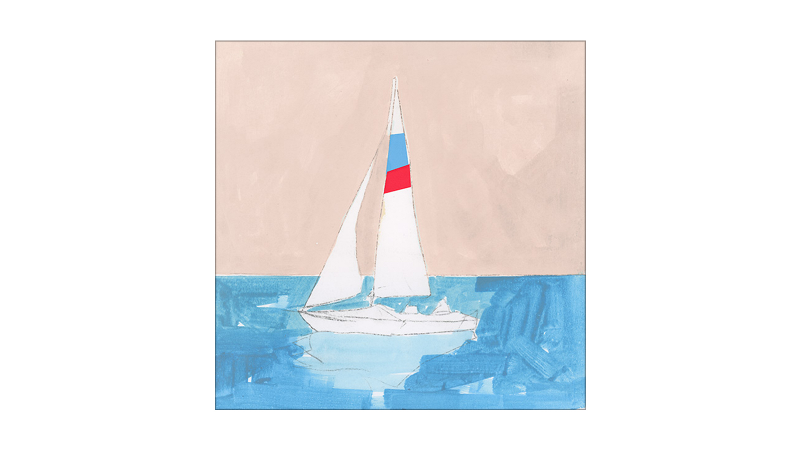 La Grolla Sunset Sailing Unframed Canvas Wall Art
