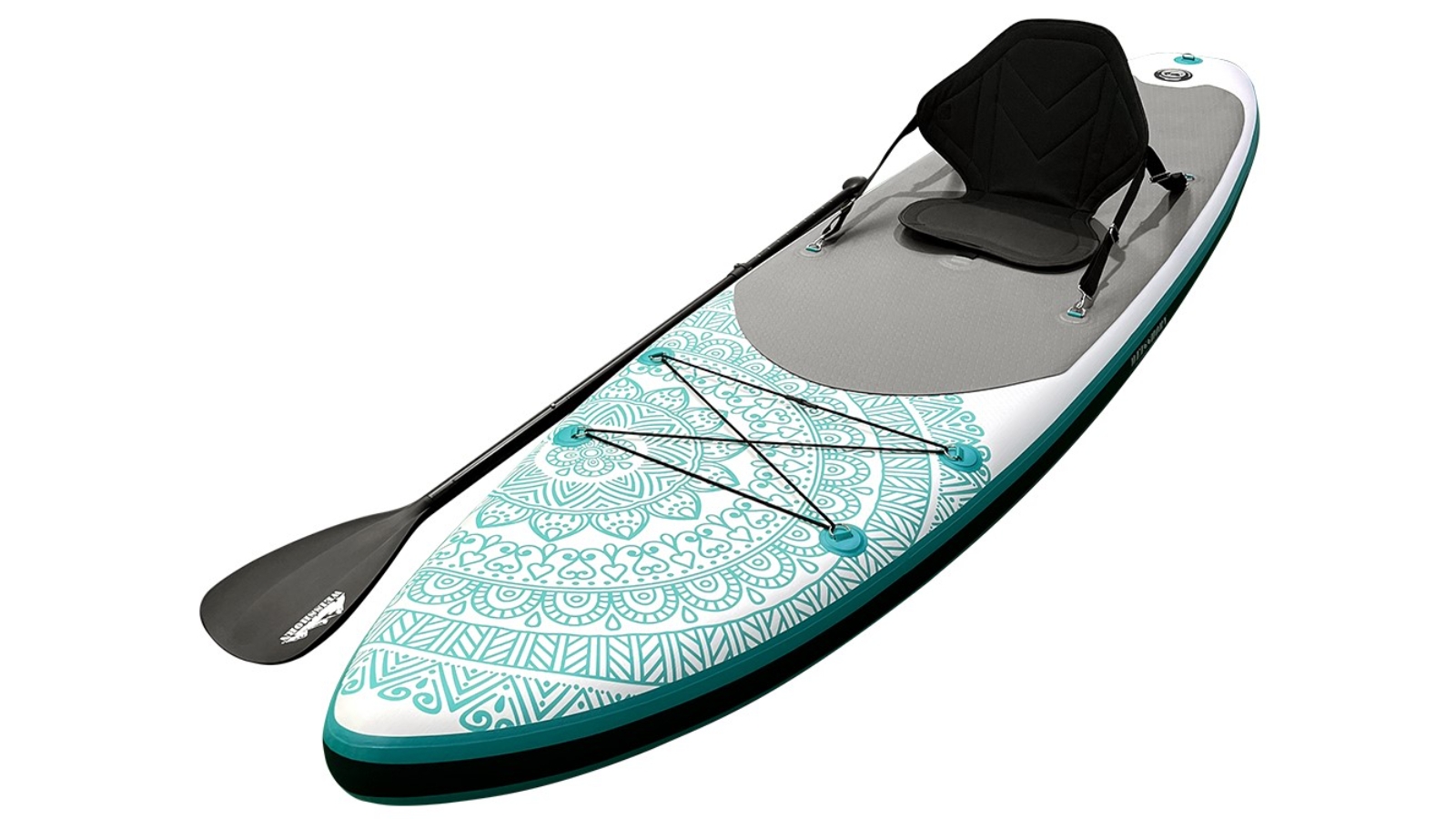 Weisshorn 10ft Inflatable Stand Up Surfboard with Kayak Paddleboard - Green