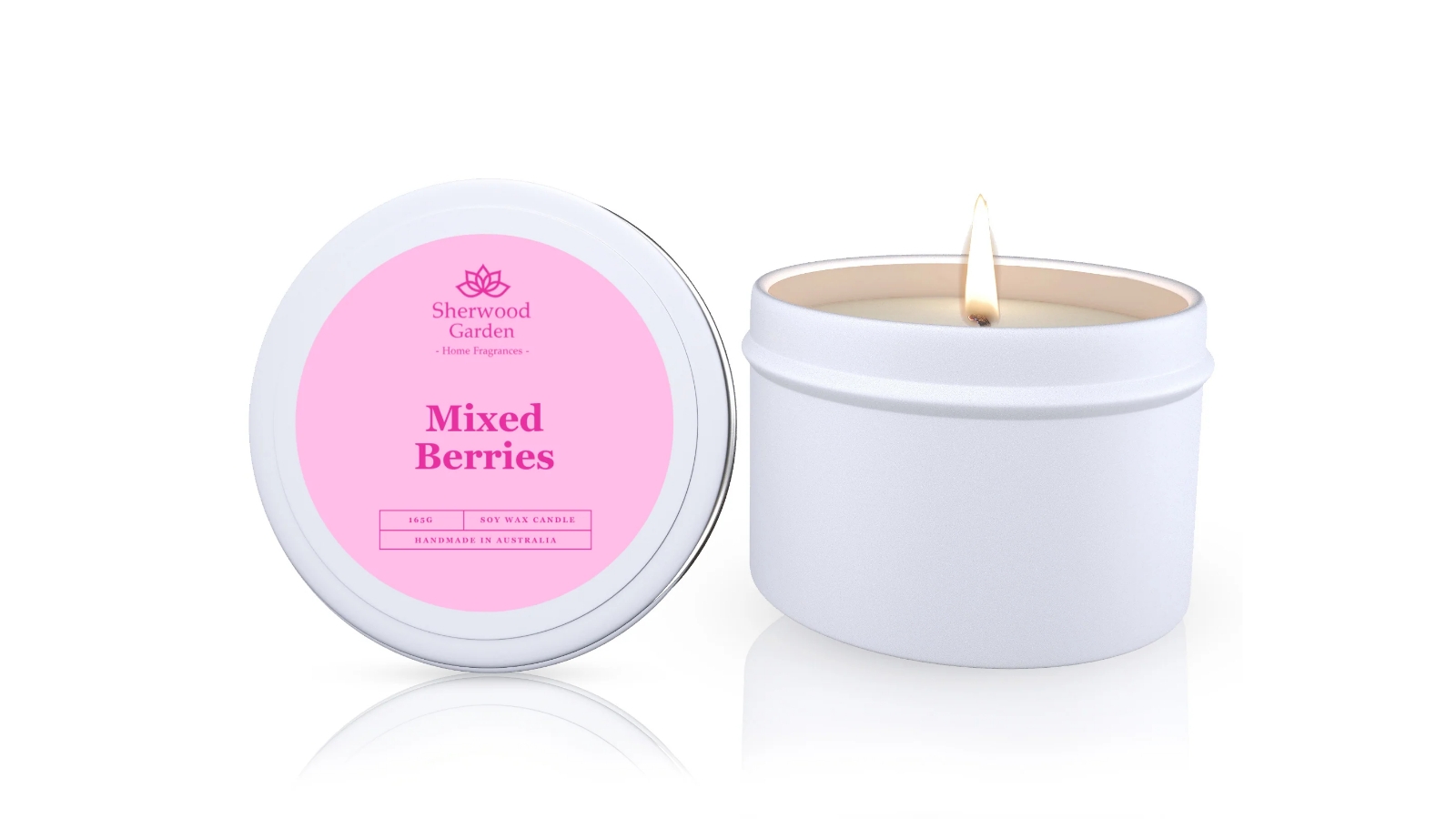 Sherwood Garden Home Fragrances Mixed Berries Soy Wax Candle Tin - 165g