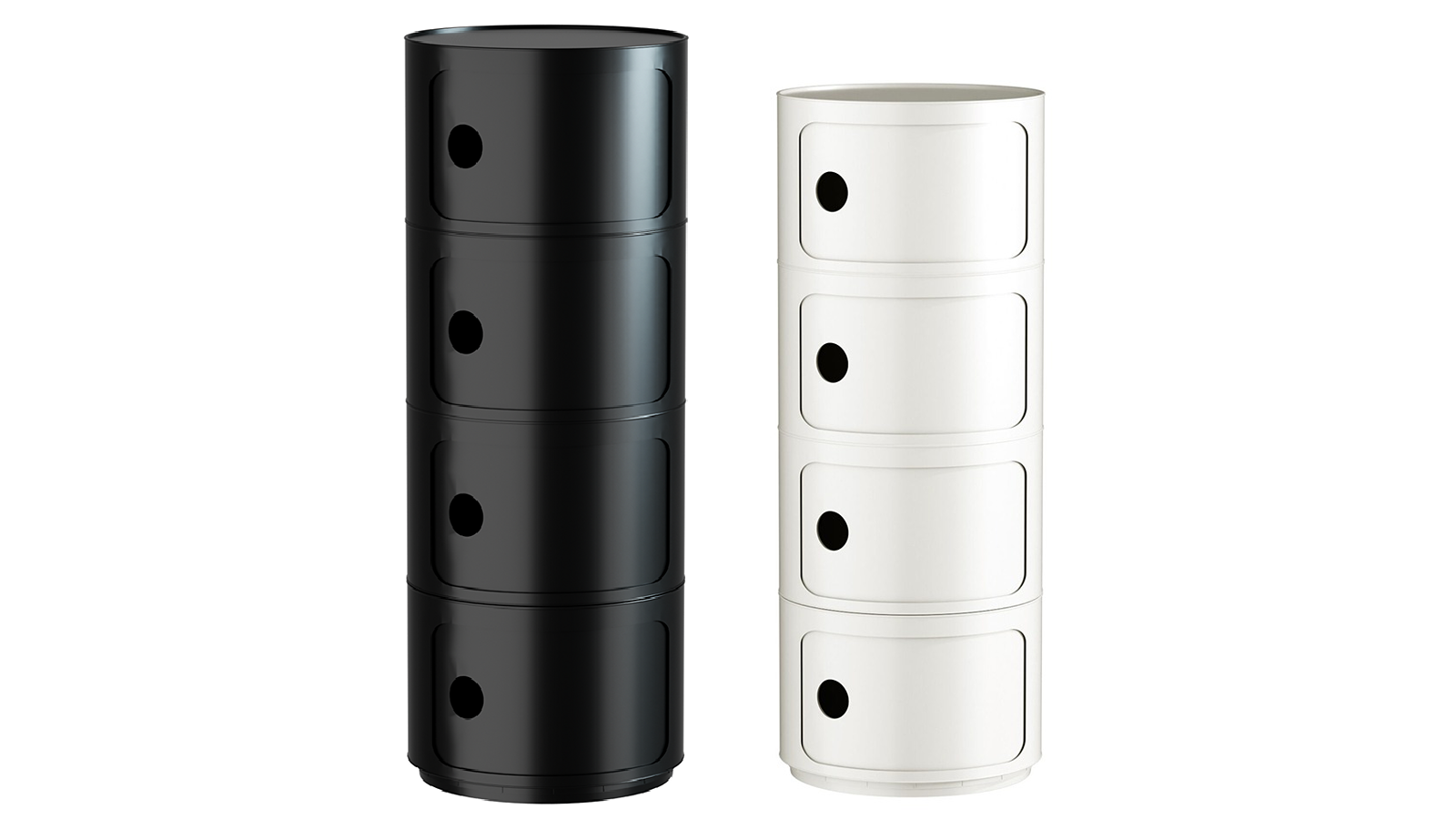 MIUZ 4-Tier Replica Componibili Round Storage Cabinet