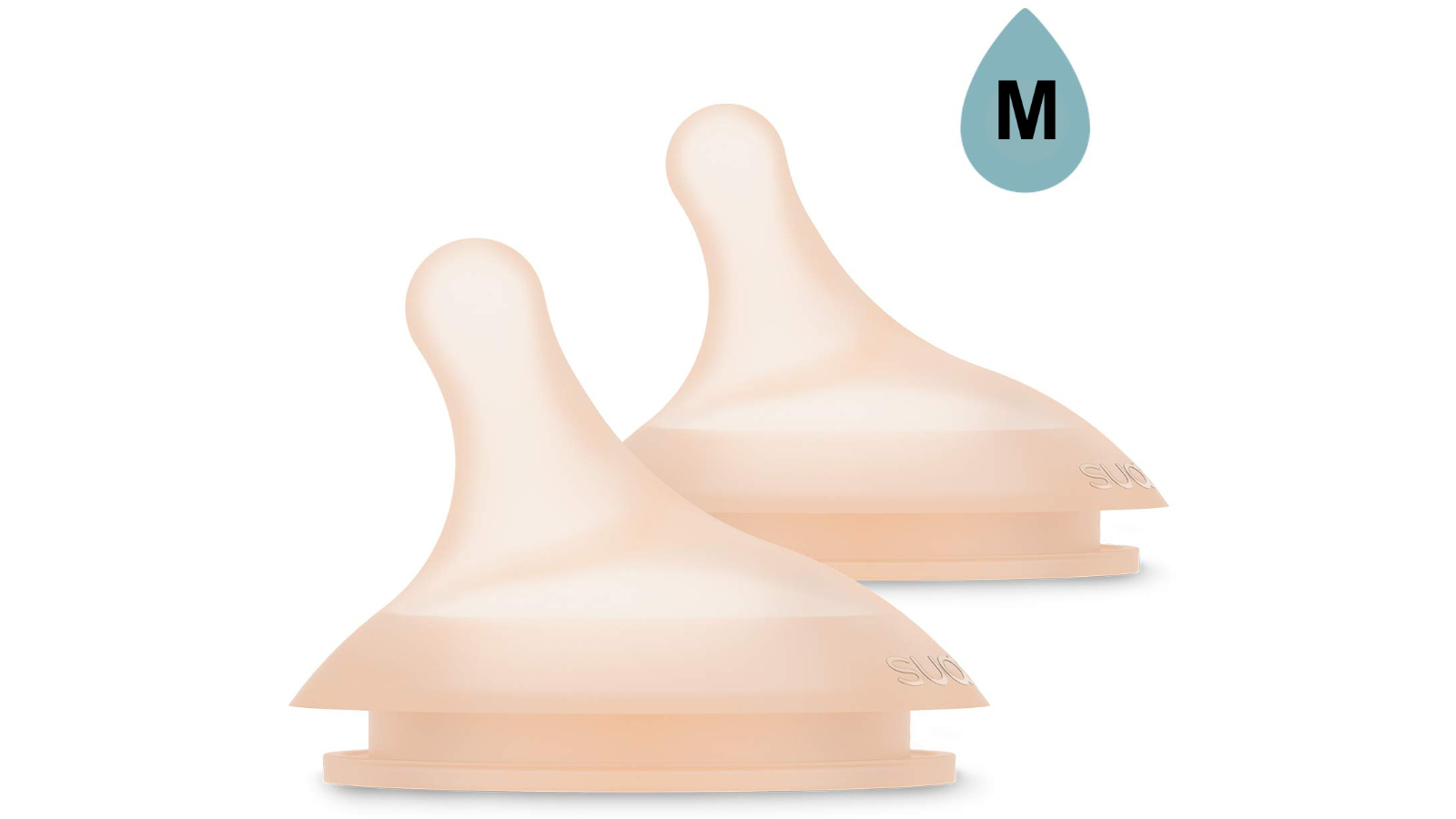 Suavinex Zero Zero Silicone Teat Set of 2 - Medium Flow 3 monthts+