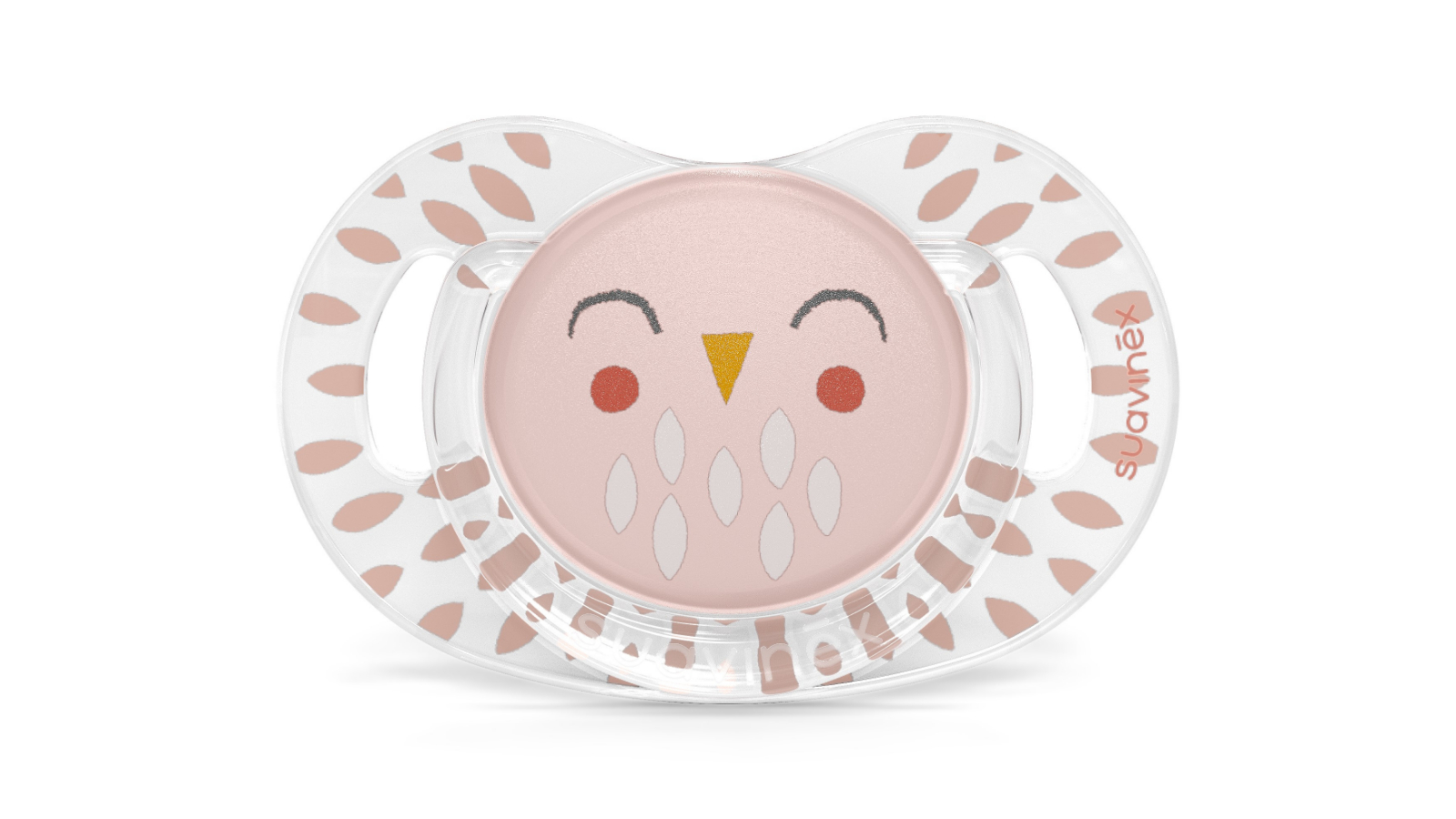 Suavinex 18 months Plus Premium Soother with SX Pro Anatomical Silicone Teat Bonhomia Feather - Pink