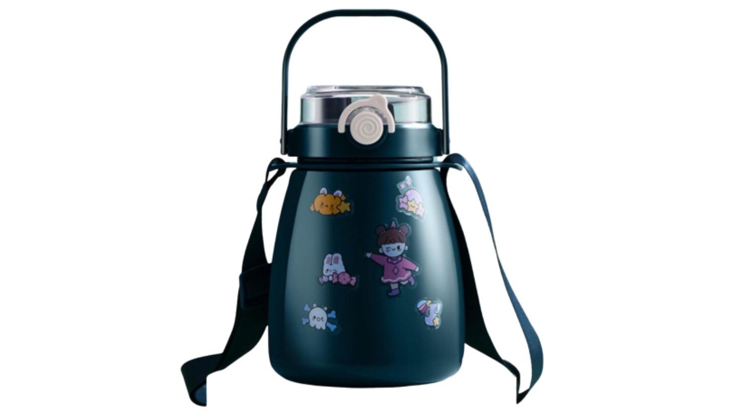 Jacksaqua Big Belly Stainless Steel Large Capacity Leaf Proof Water Bottle - Blue