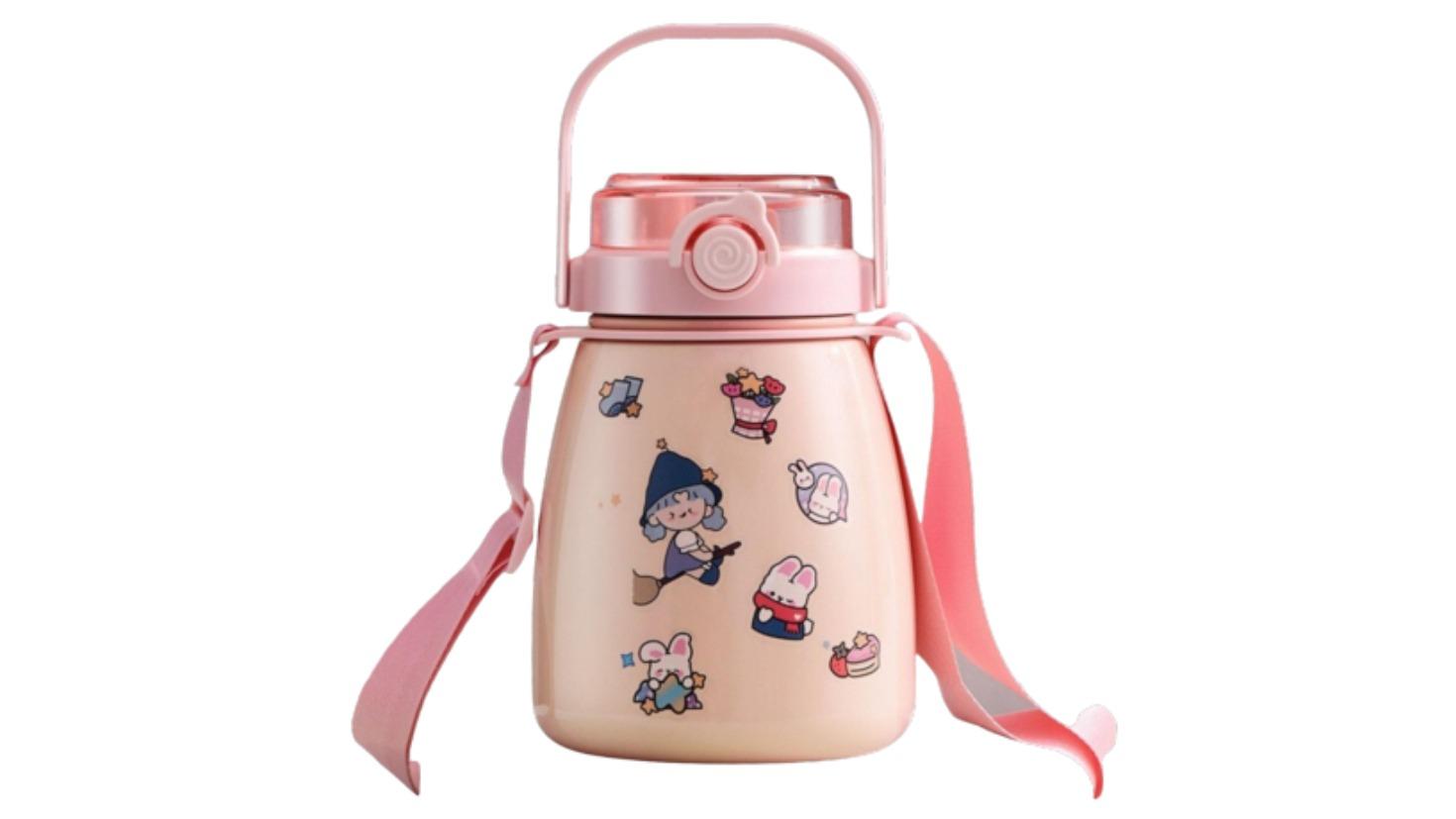Jacksaqua Big Belly Stainless Steel Large Capacity Leaf Proof Water Bottle - Pink