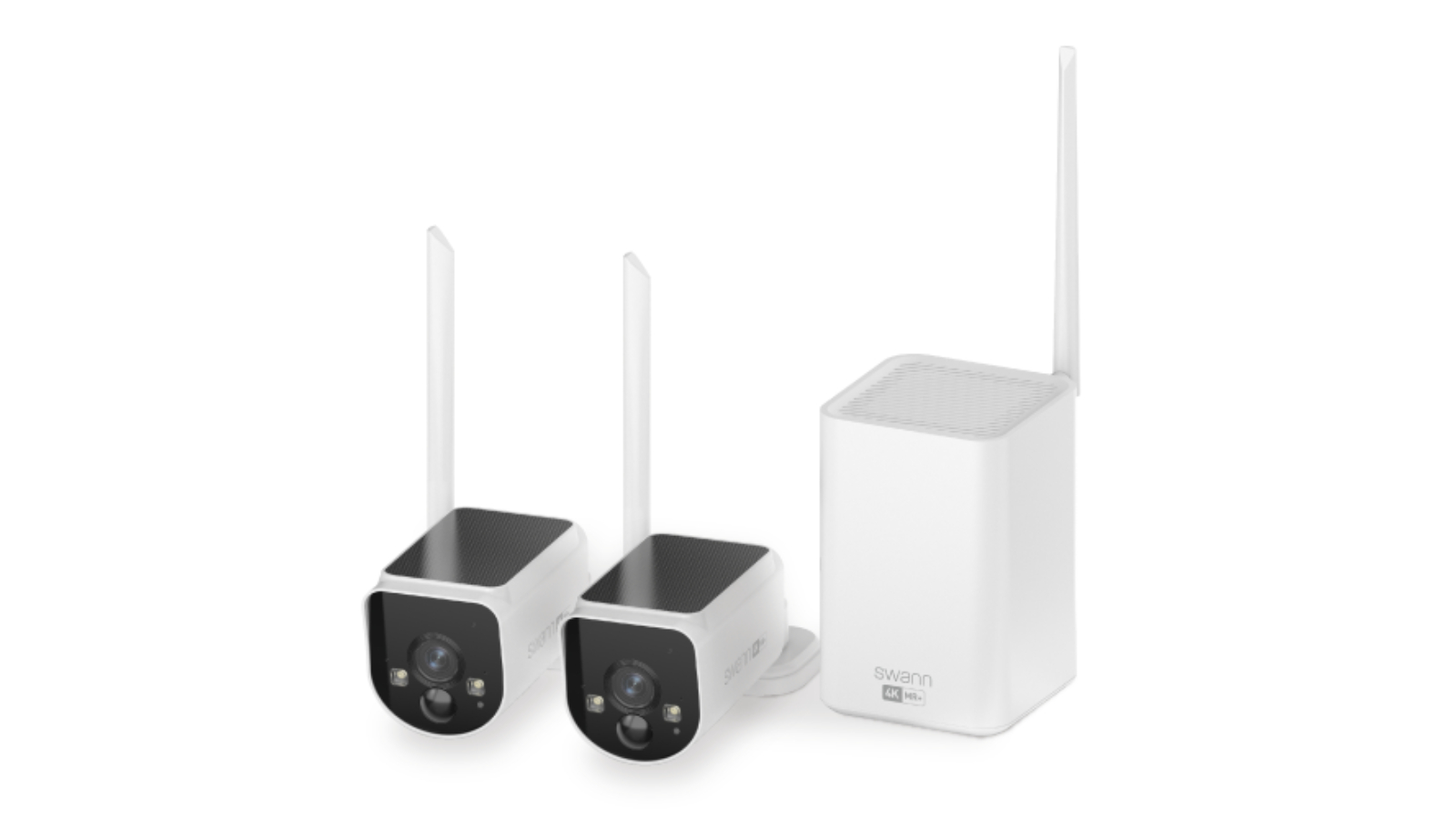 Swann MaxRanger4K Solar Security System with Longest Range Wireless and 64GB SD Card - 2 Pack