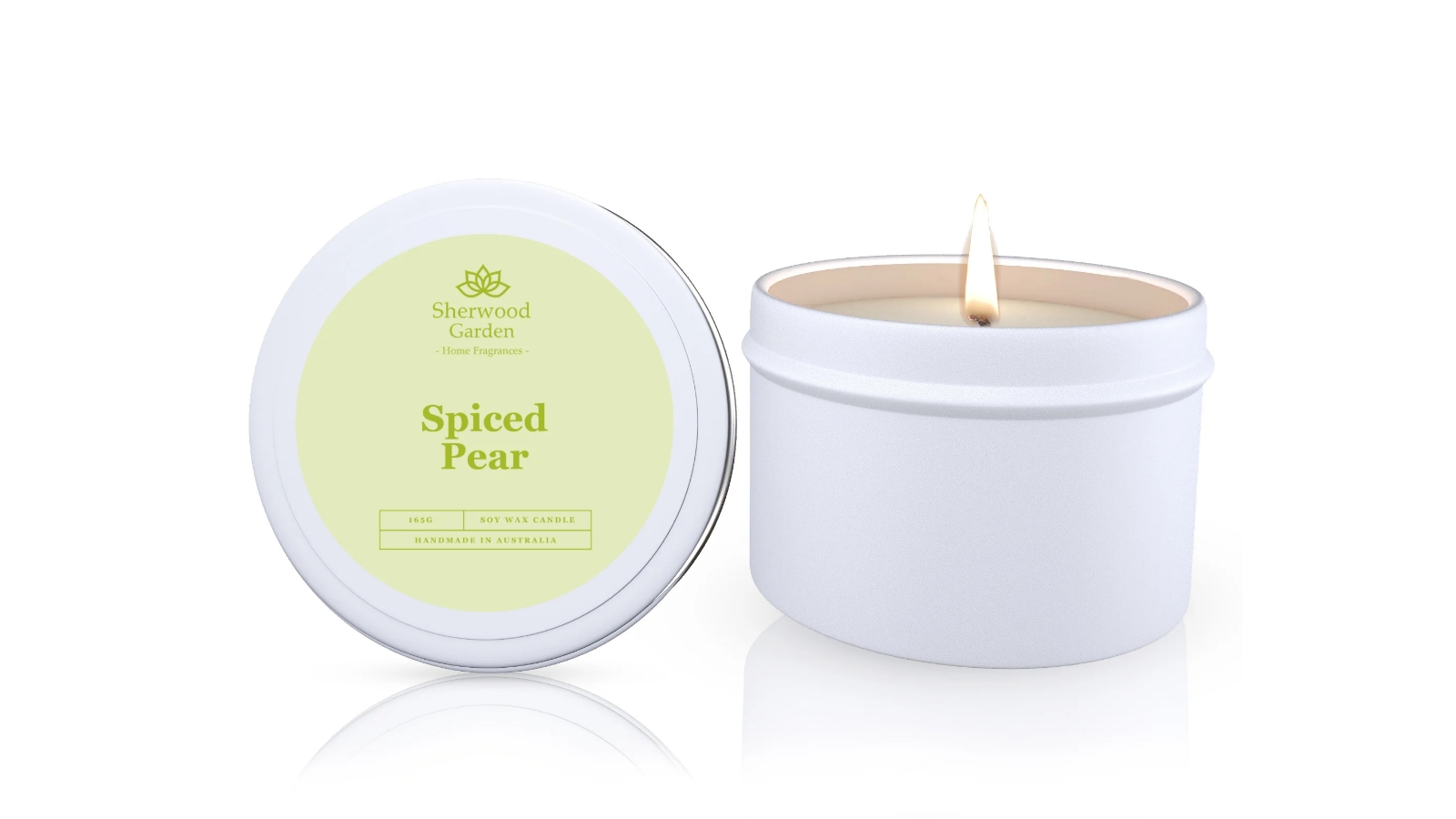 Sherwood Garden Home Fragrances Spiced Pear Soy Wax Candle Tin - 165g