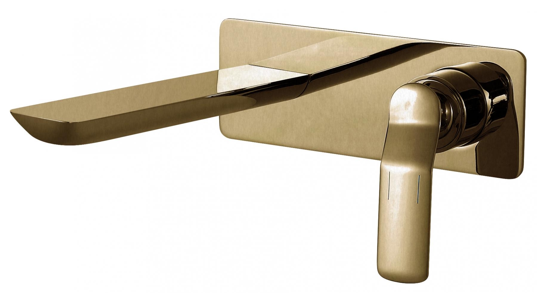 Arcisan Synergii Wall Mounted Basin Mixer - Brushed Brass PVD