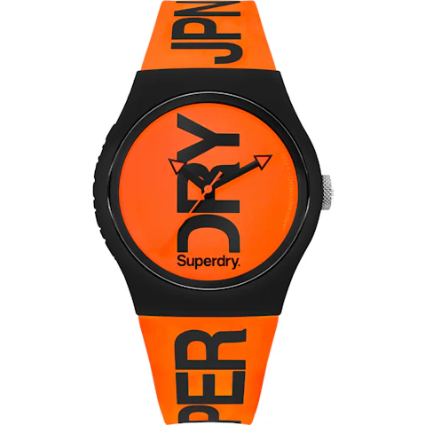 Superdry Urban Orange Silicone Strap Watch
