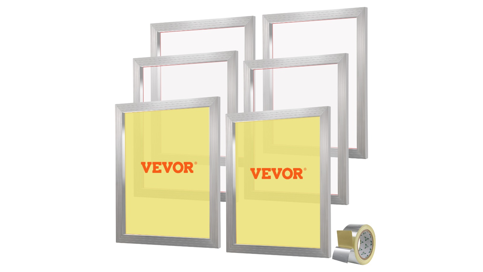 Vevor 6 Piece Silk Screen Printing Frame with 110 Count Mesh - 20 x 24inch