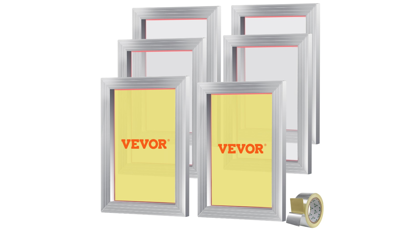 Vevor 6 Piece Silk Screen Printing Frame with 156 Count Mesh - 10 x 14inch 