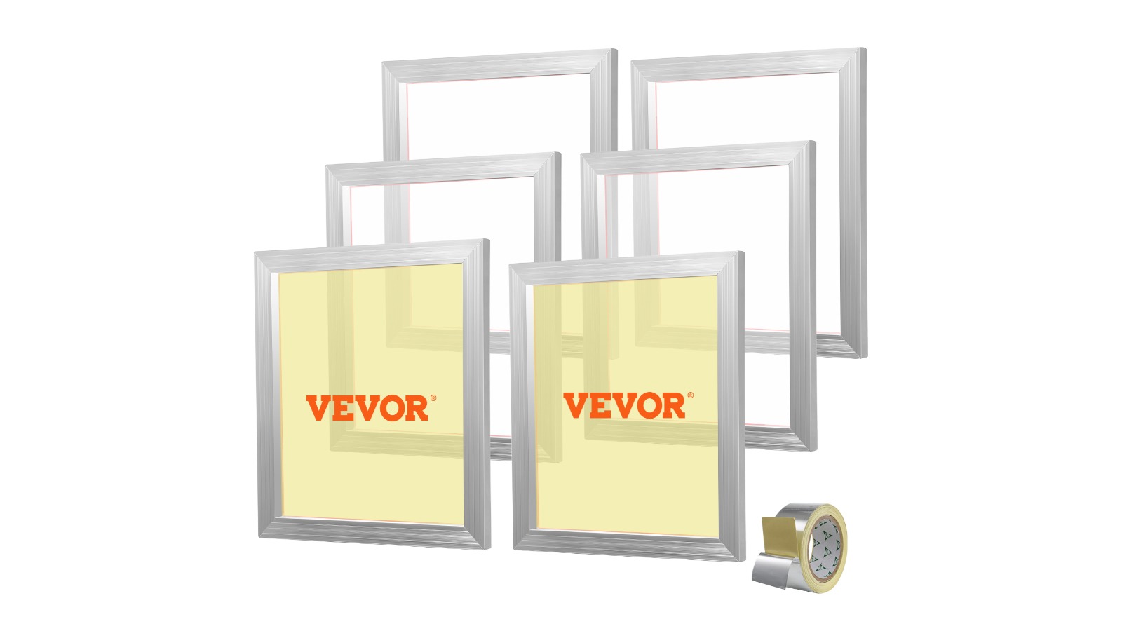 Vevor 6 Piece Silk Screen Printing Frame with 160 Count Mesh - 18 x 20inch
