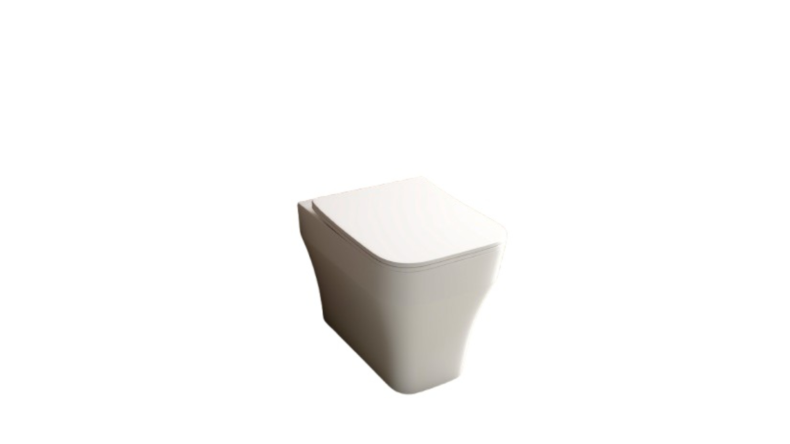 Studio Bagno Synthesis Eco Rimless Wall Faced Toilet - Gloss White