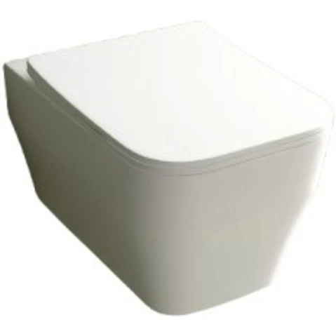 Studio Bagno Synthesis Eco Rimless Wall Hung Toilet - Gloss White