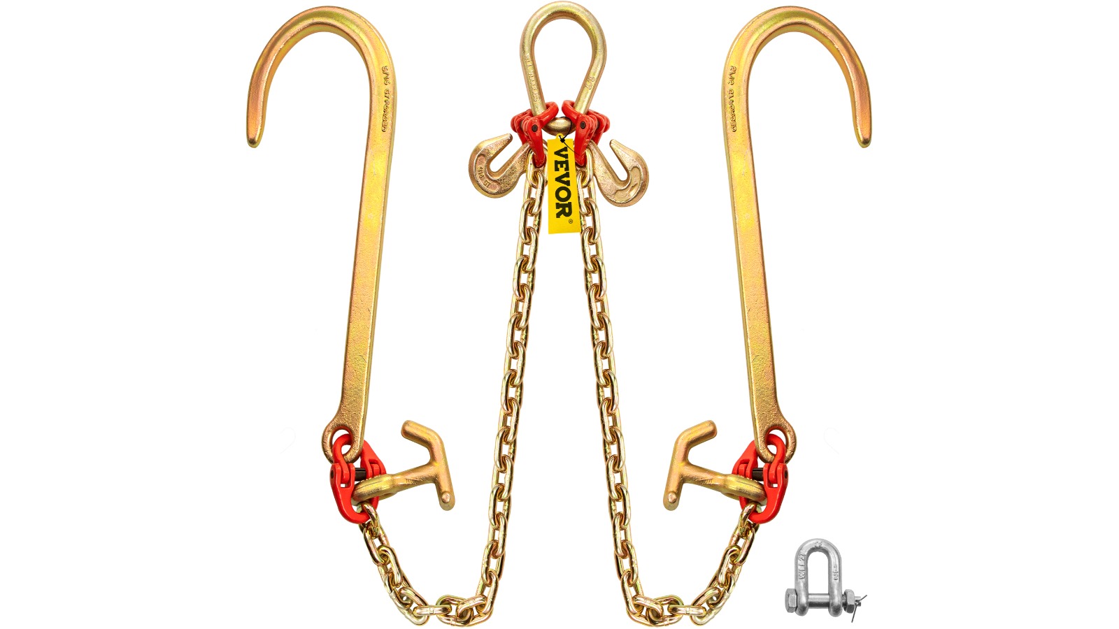 Vevor G80 Tow J Hook V-Chain Bridle Grab and R Wrecker