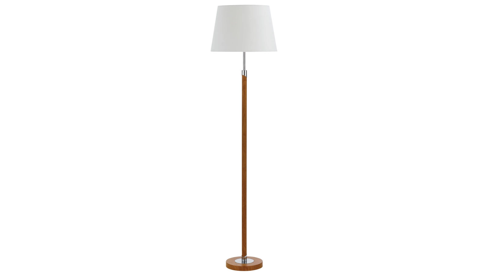 Pretty & Practical Cadiz Teak Painted White Floor Lamp Warm Coastal Style Lighting