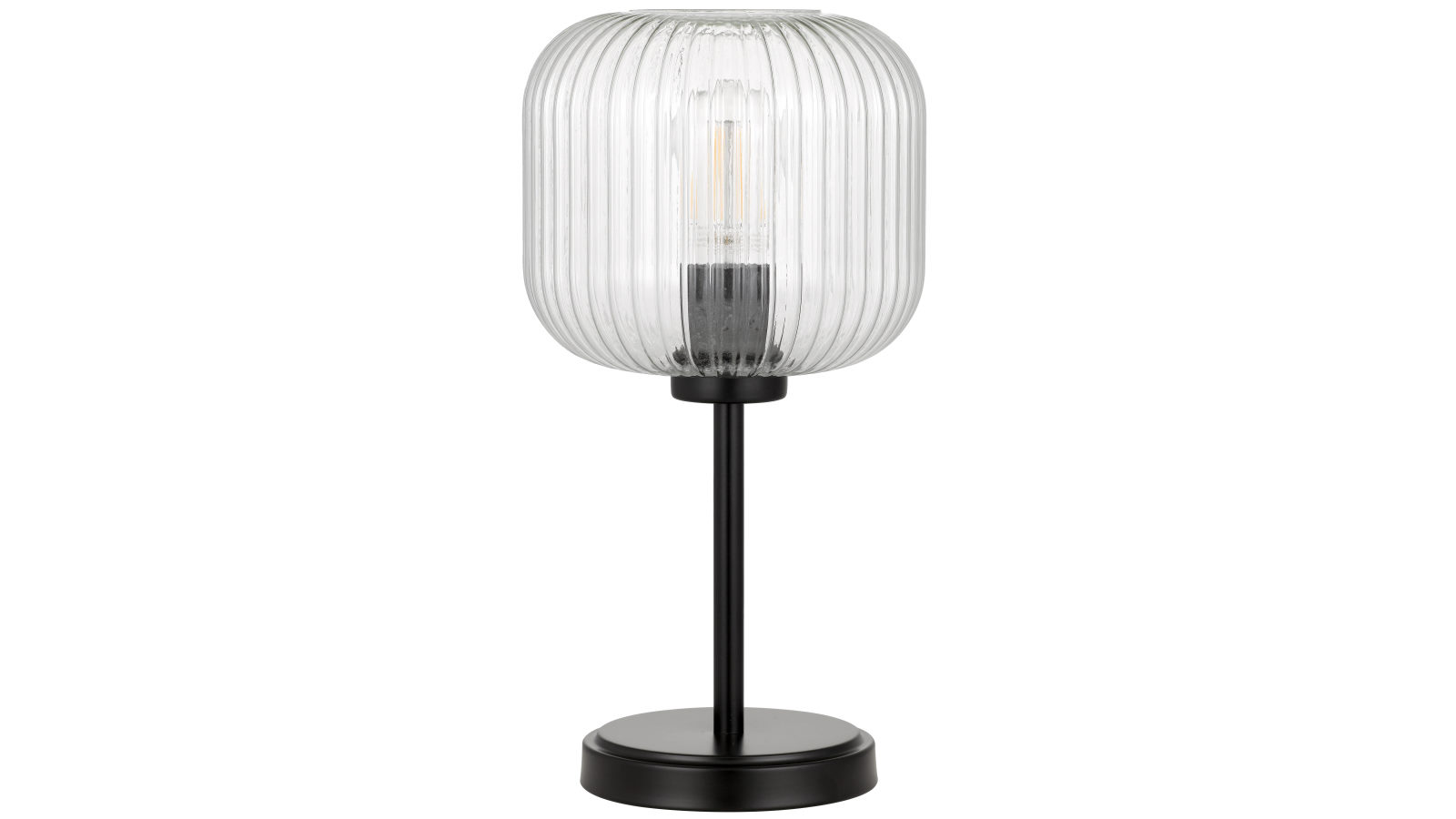 Pretty & Practical Rouen Compact Table Lamp with Clear Glass Detail for Accent Lighting