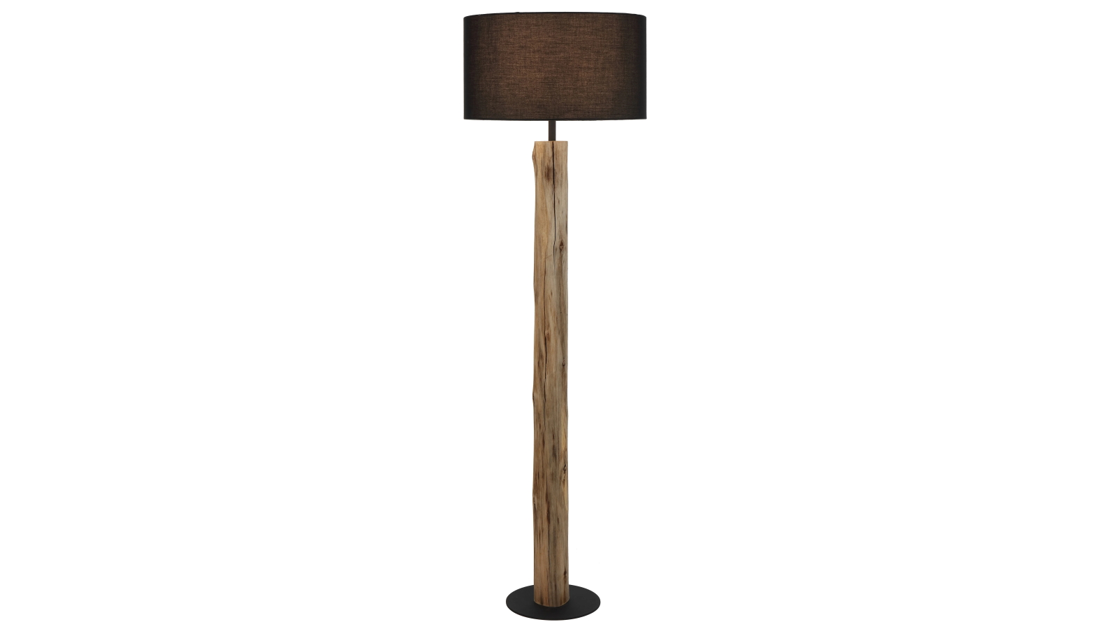 Pretty & Practical Canterbury Wood and Black Shade Floor Lamp