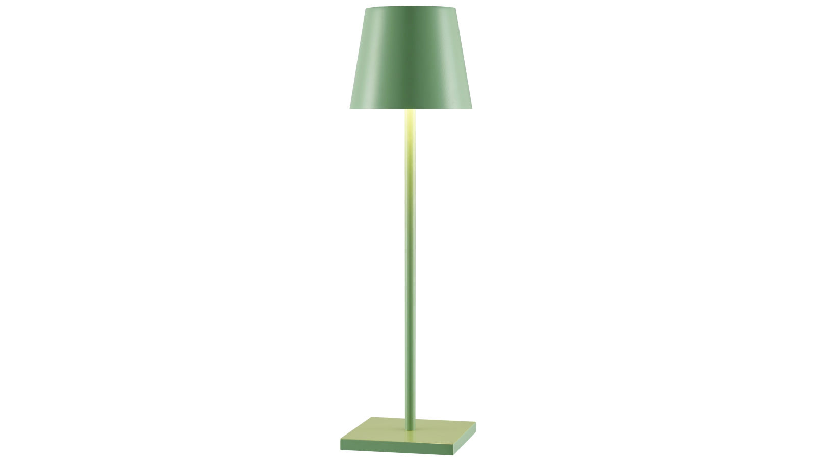 Pretty & Practical Gothenburg Green Satin Rechargeable LED Table Lamp
