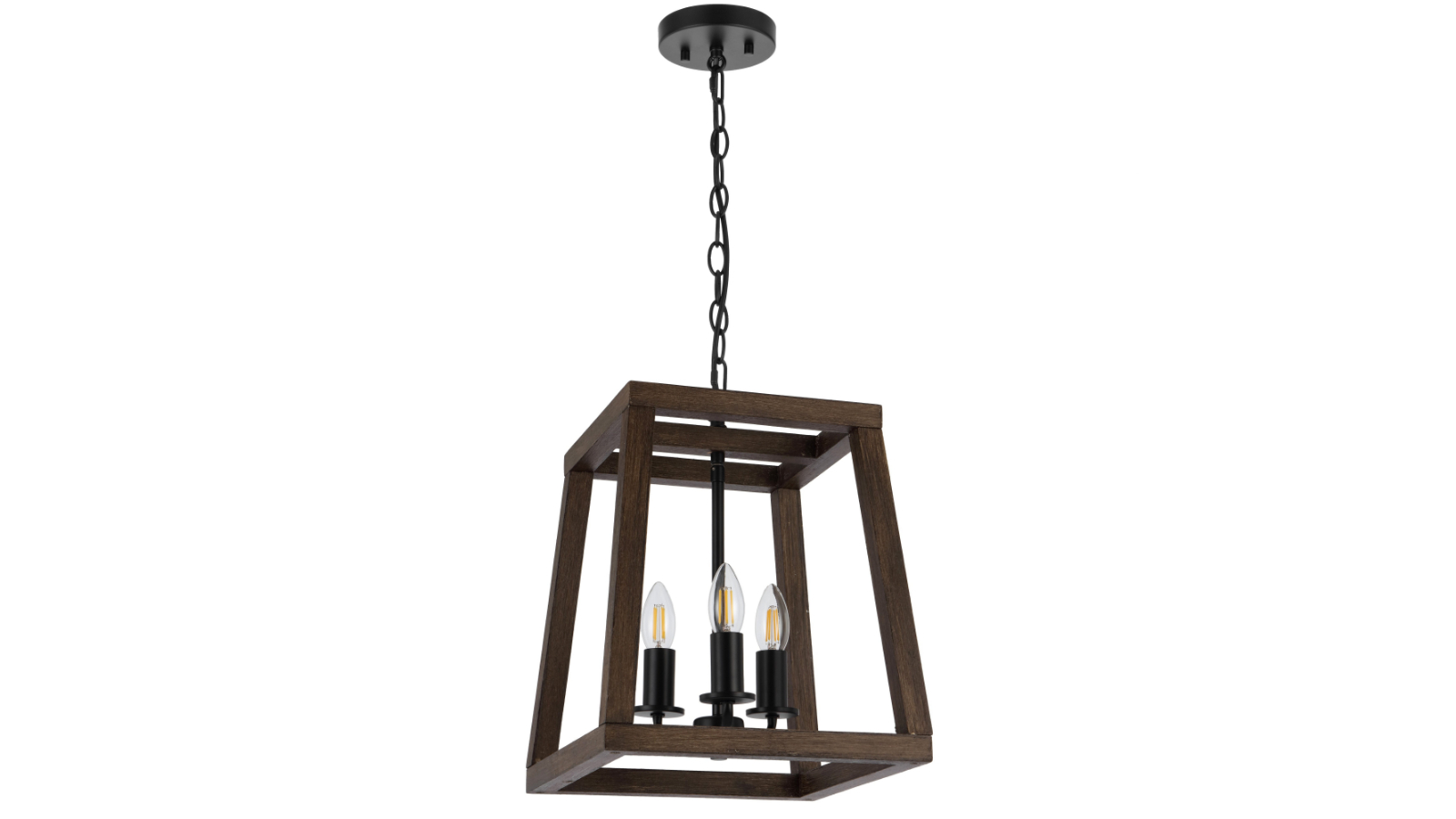 Pretty & Practical Riga Black Matt/Walnut Pendant Light