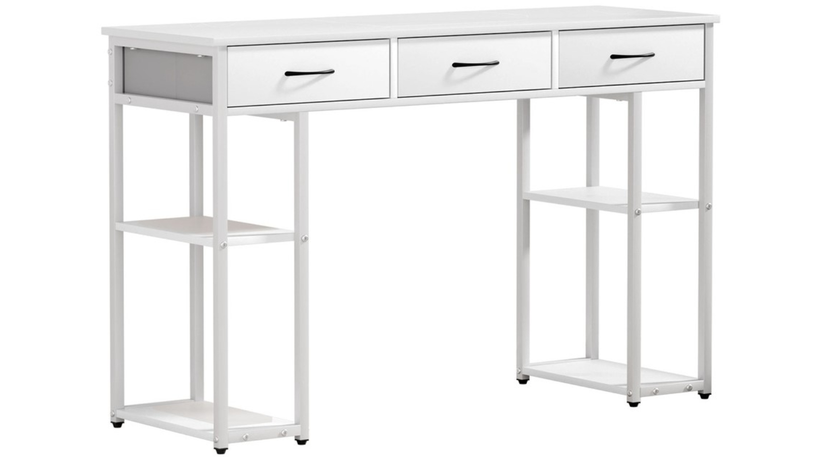 Artiss 120cm Computer Desk with Drawer Shelves - White