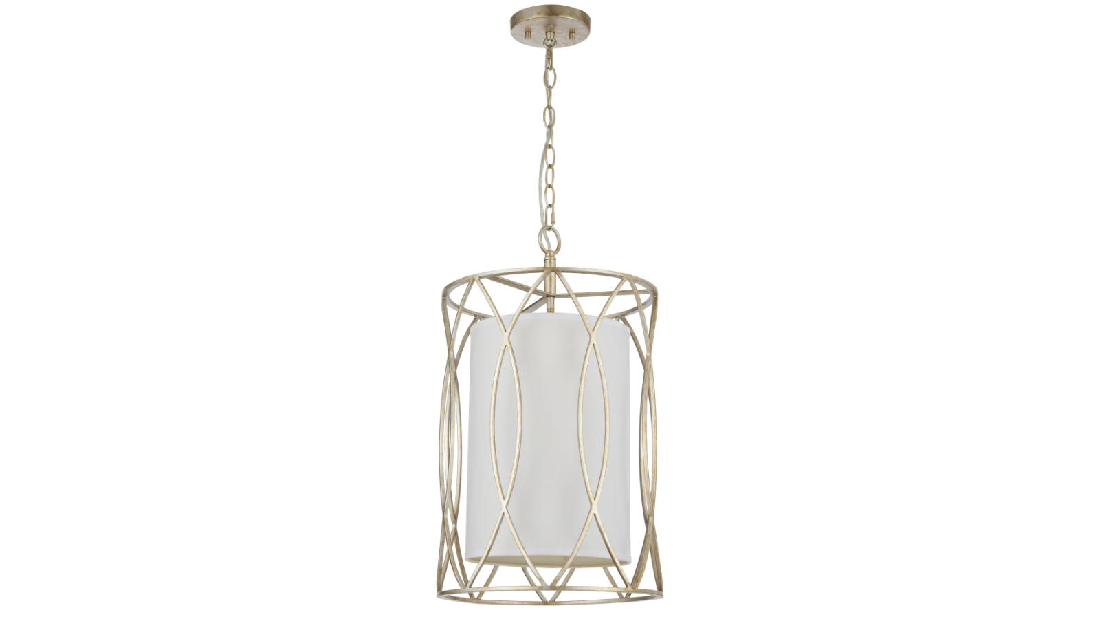 Pretty & Practical 3-Light Pendant with Elegant Chain - Antique Brass