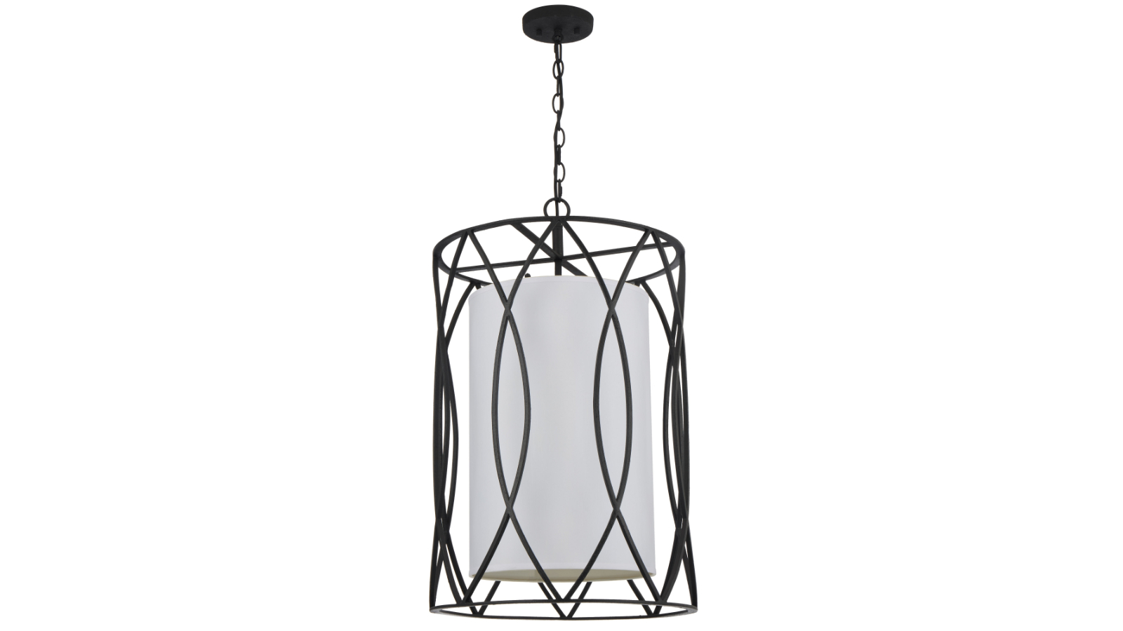 Pretty & Practical Silhouette Textured Black 4-Light Pendant Light