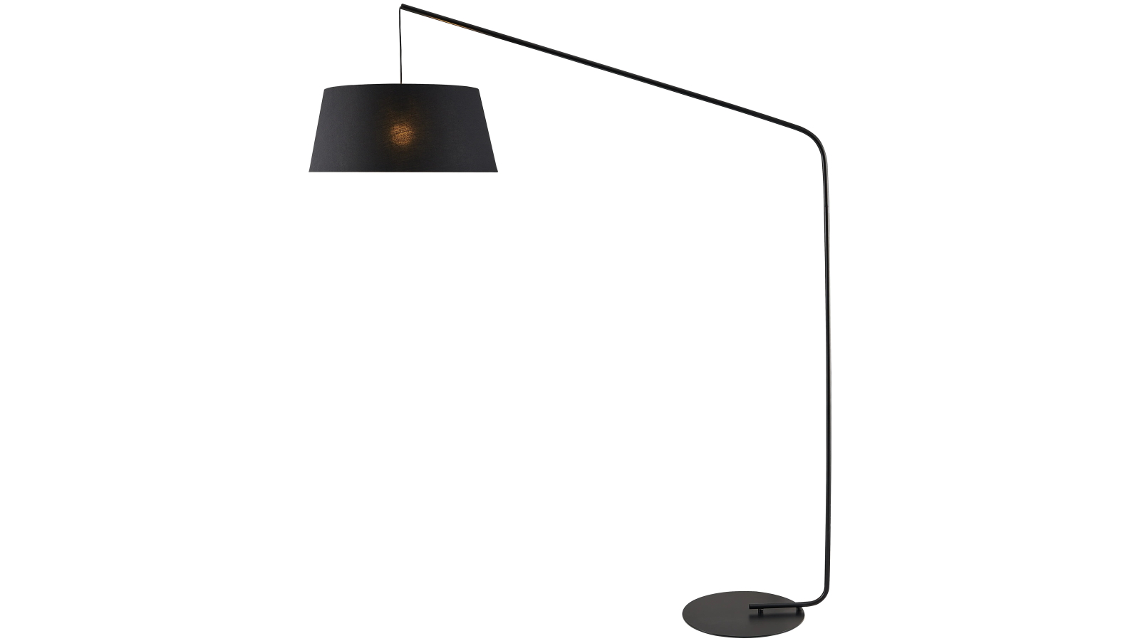 Pretty & Practical Coral Black Matt and Black-Gold Floor Lamp with Wide Base