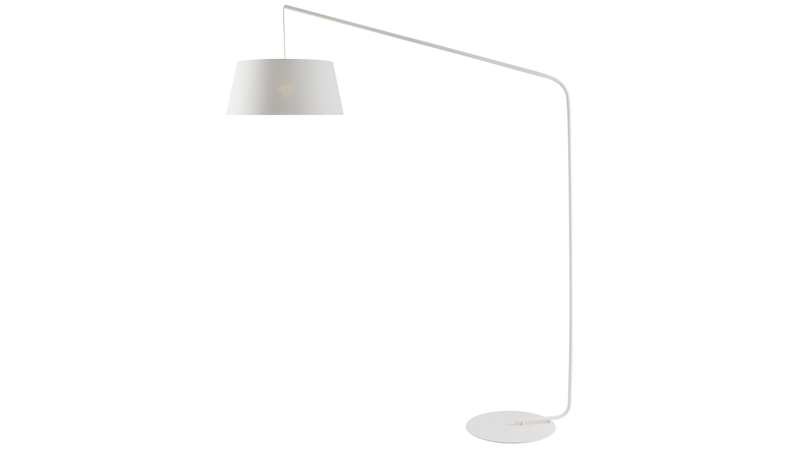 Pretty & Practical Onyx White Matt and Ivory-Gold Floor Lamp with Wide Base