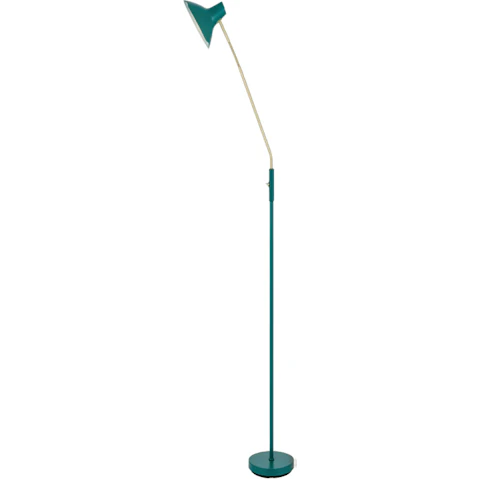 Pretty & Practical Rivawood Green Brass Floor Lamp with Rocket Switch for Modern Spaces