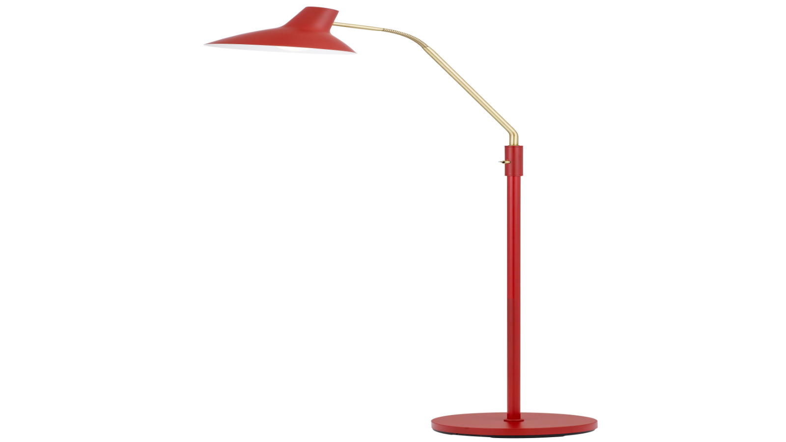 Pretty & Practical Bellawood Red Brass Floor Lamp with Rocket Switch for Bold Interior