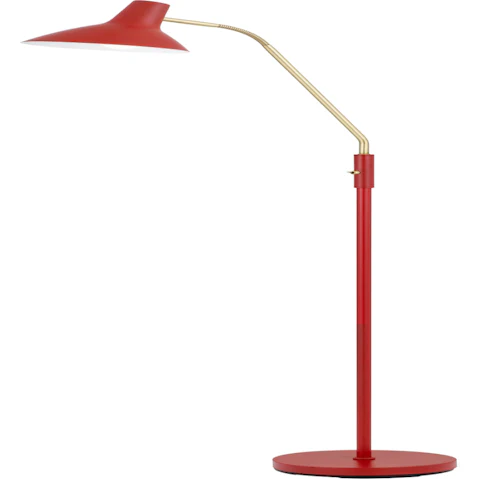 Pretty & Practical Bellawood Red Brass Floor Lamp with Rocket Switch for Bold Interior