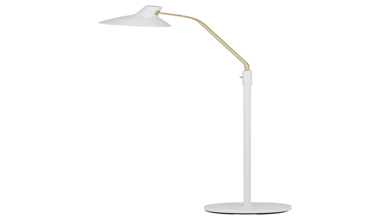 Pretty & Practical Bellastone White Floor Lamp with Brass Matt Trim and Rocket Switch