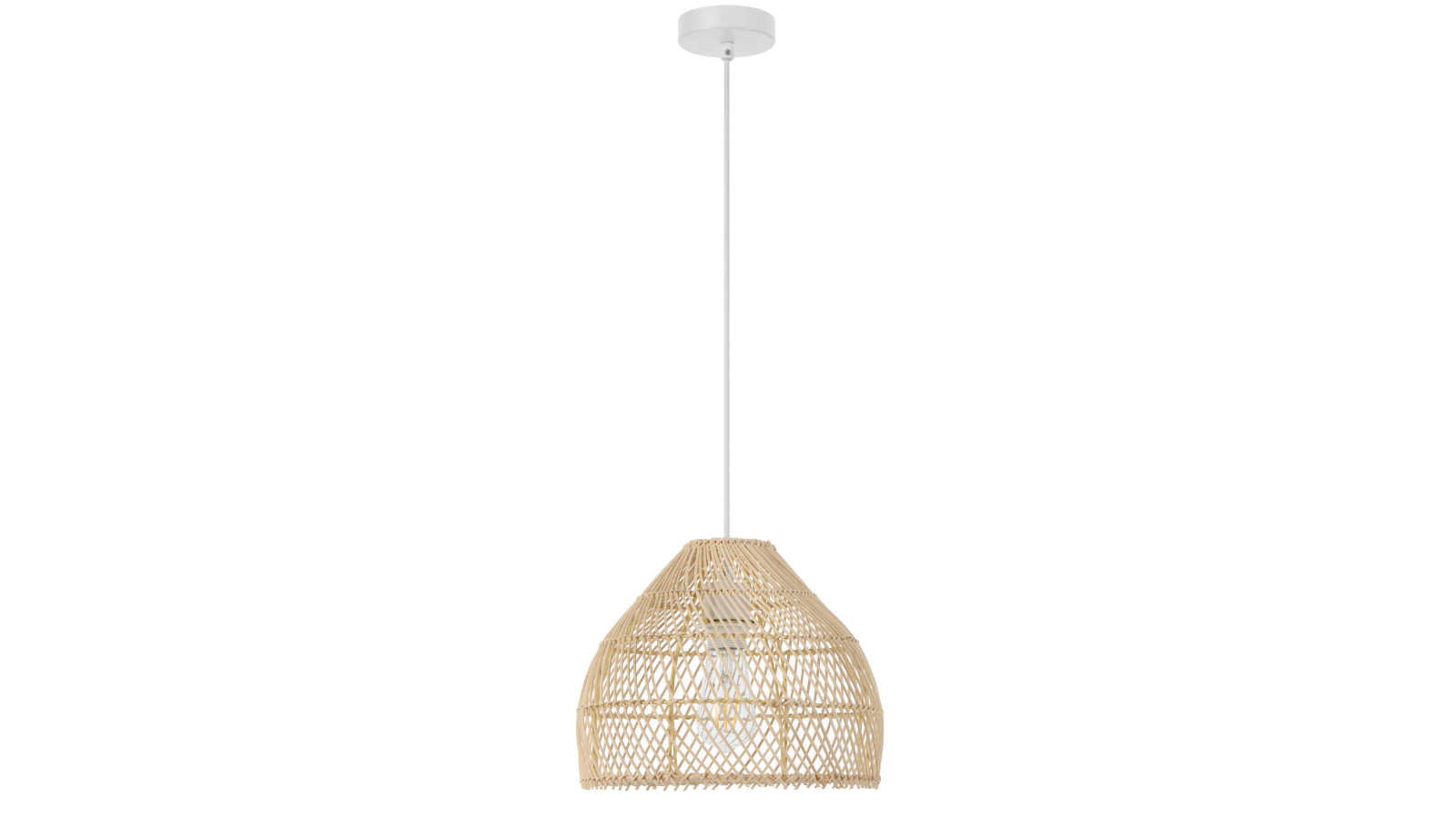 Pretty & Practical Zanostone Natural Rattan Pendant with 30W Max Bulb