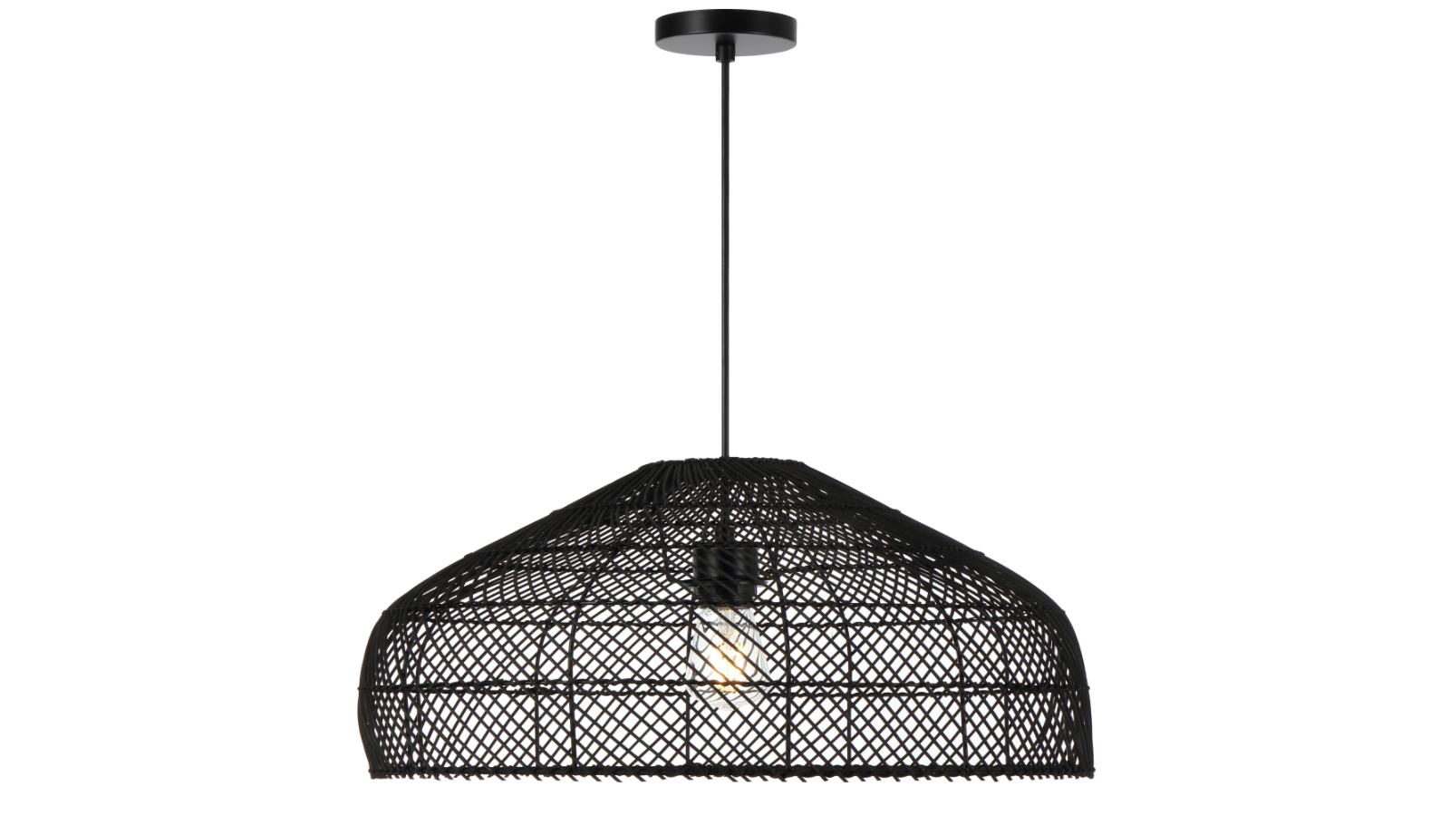 Pretty & Practical Metal Lumoline Pendant Light for Dining Room - Black