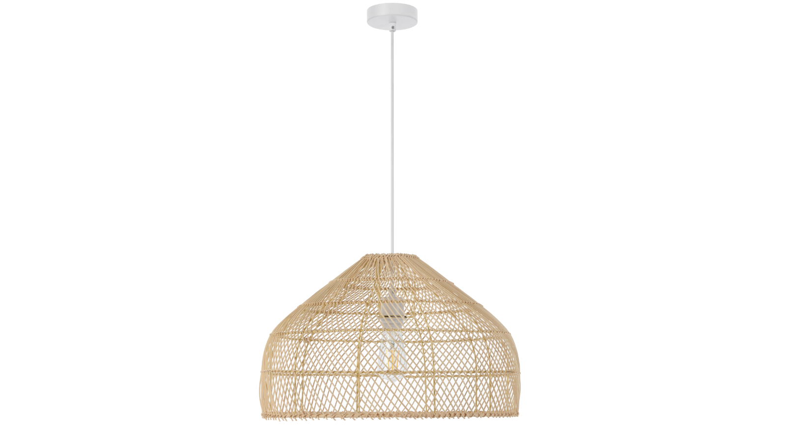Pretty & Practical Metal Cantostone Pendant Light with Adjustable Chain - Natural