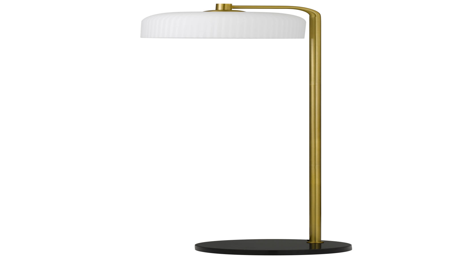 Pretty & Practical Vitaline Black Marble and Gold Floor Lamp with Opal Matt Glass Shade Accent