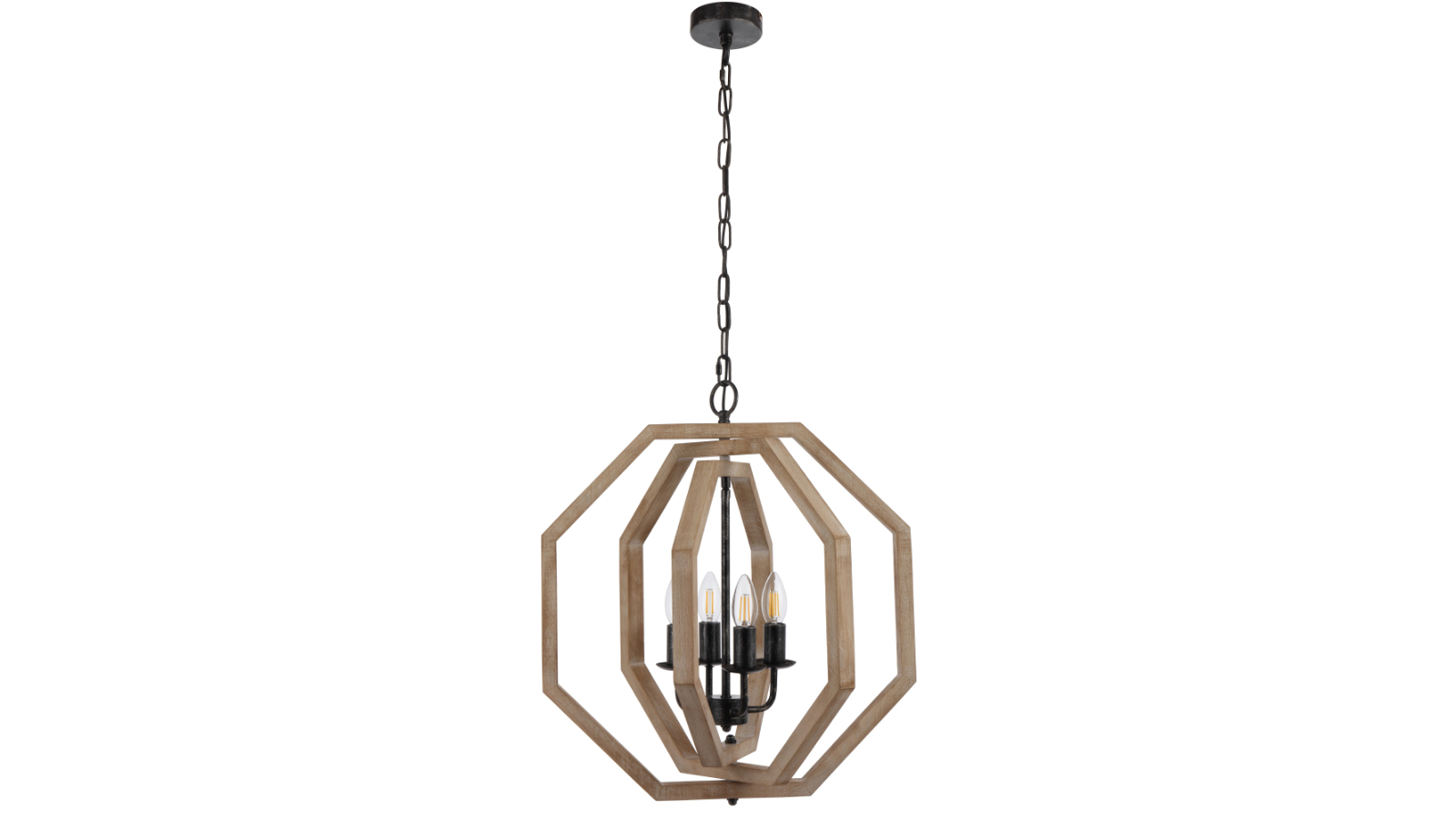 Pretty & Practical Zanomont Black Meranti 4-Light Pendant Light