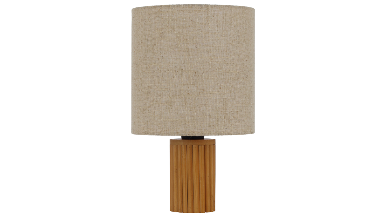 Pretty & Practical Altoton Pine Timber Table Lamp with Cream Linen Shade