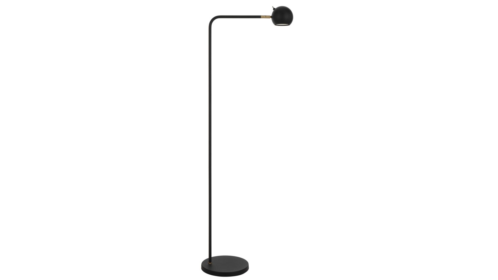 Pretty & Practical Rivaline Sleek Sand Floor Lamp with Adjustable Head GU10 Spotlight - Black 