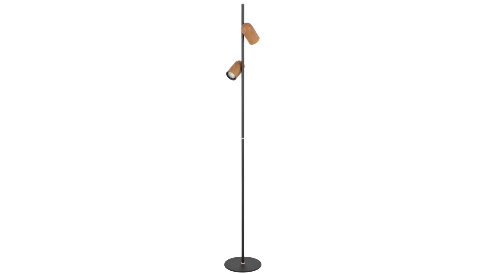 Pretty & Practical Siena Black Wood Painted Floor Lamp with GU10 Lights and Foot Switch