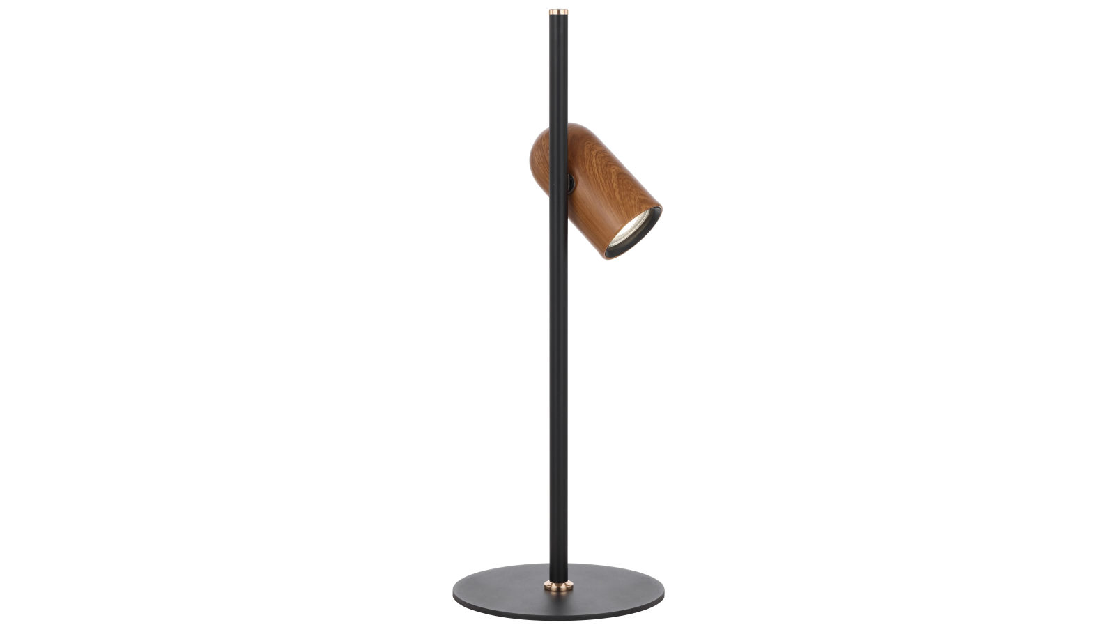 Pretty & Practical Palermo Black Wood Painted Table Lamp with GU10 Light and Inline Switch