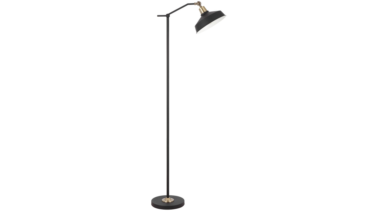 Pretty & Practical Trieste Black Brass Floor Lamp with Foot Switch for Modern Interior Style