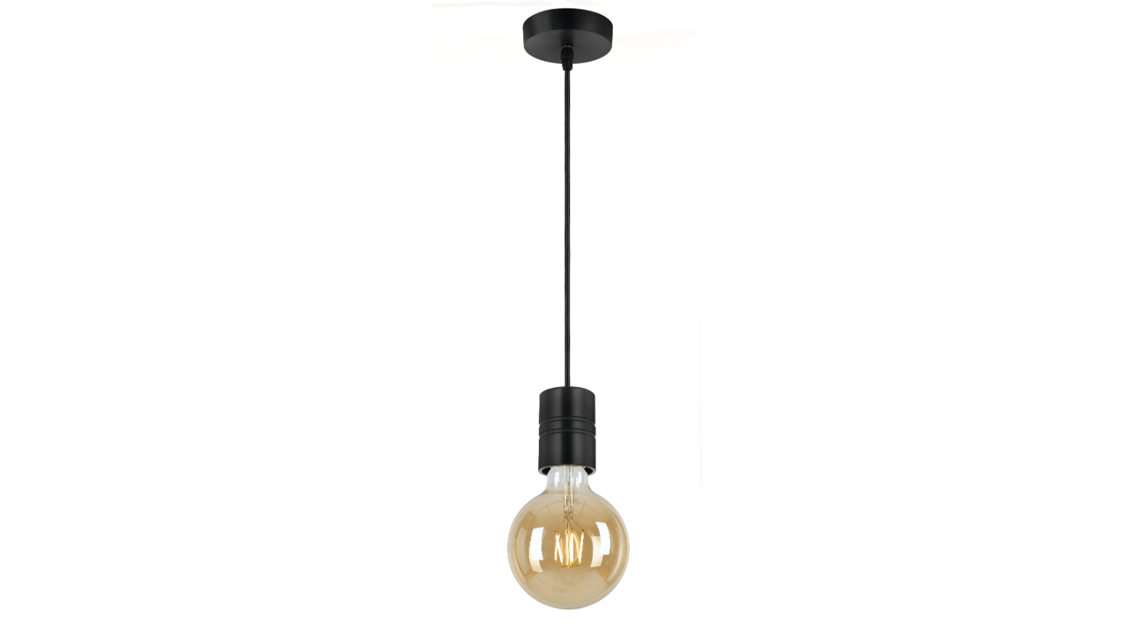Pretty & Practical Caserta Black Cord Pendant Light Set with Modern Design and Cable